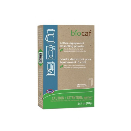 Odvápňovací prášek Urnex Biocaf, dva sáčky po 28 g