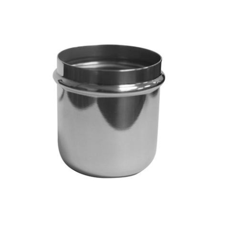 Nerezový dávkovač kávy Motta na 40 g, pohled z boku