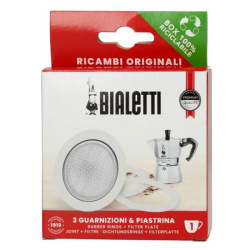 Sada těsnění a sítka pro moka konvičku Bialetti, na 1 šálek