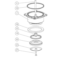 Viton těsnění La Pavoni PCL 42x4 mm, čísla 5650006 a 5660001