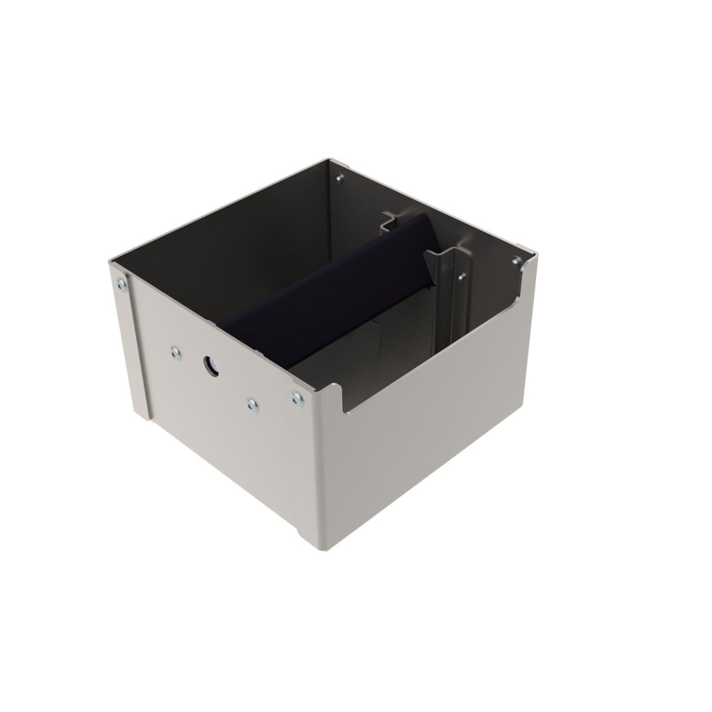 Matný nerezový odklepávač The Coffee Knock Drawer Company, 140 × 140 mm