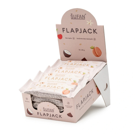 Bezlepkový flapjack ŠUFAN s vanilkou a meruňkou, celkový pohled