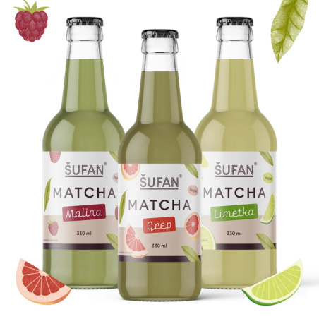 Matcha limonádové trio ŠUFAN, celkový pohled na sadu