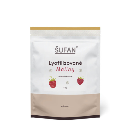 Lyofilizované maliny ŠUFAN, produkt tak, jak ho dostanete