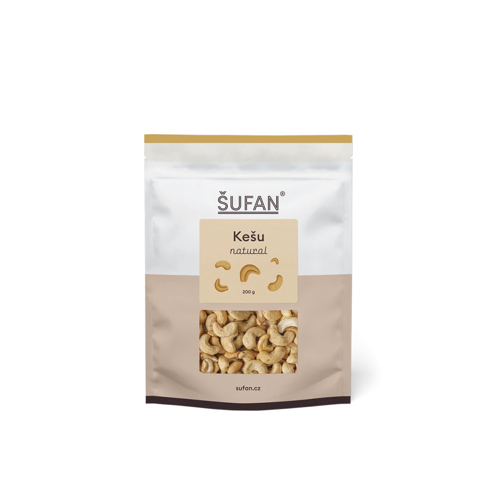 Kešu natural ŠUFAN ve velikosti W240, balení