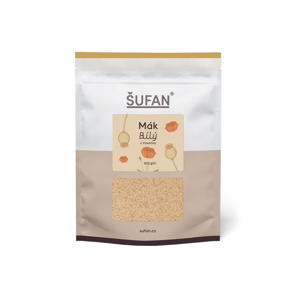 Bílý mák ŠUFAN, produkt tak, jak ho dostanete Bílý mák ŠUFAN, produkt tak, jak ho dostanete