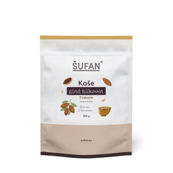 Proteinová kaše ŠUFAN s kakaem, kompletní obal i s etiketou