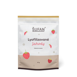 Lyofilizované jahody ŠUFAN, zboží v originálním obalu