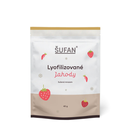 Lyofilizované jahody ŠUFAN, zboží v originálním obalu