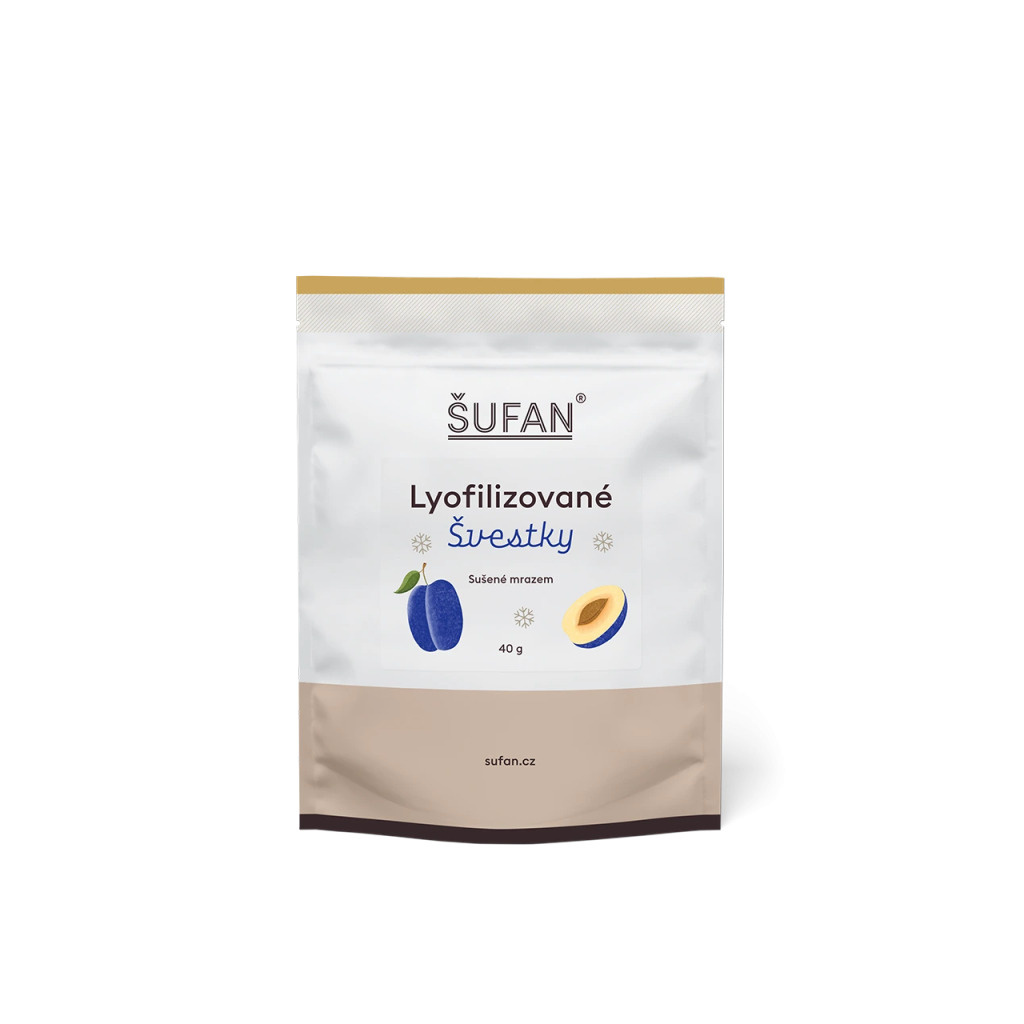 Lyofilizované švestky ŠUFAN, produkt tak, jak ho dostanete