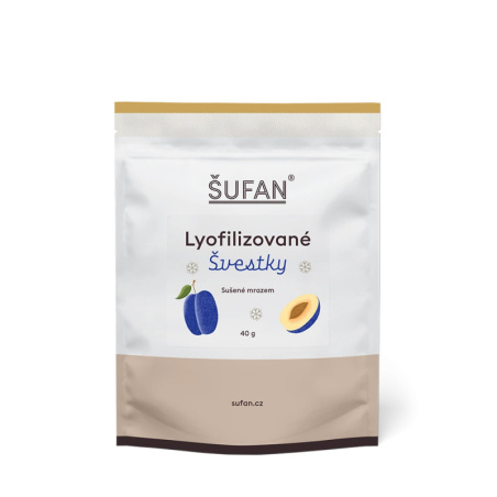Lyofilizované švestky ŠUFAN, produkt tak, jak ho dostanete