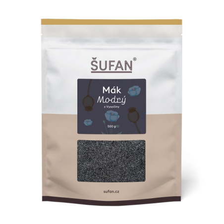 Modrý mák ŠUFAN, výrobek v prodejním balení