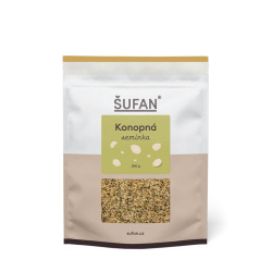 Konopná semínka ŠUFAN, kompletní obal i s etiketou