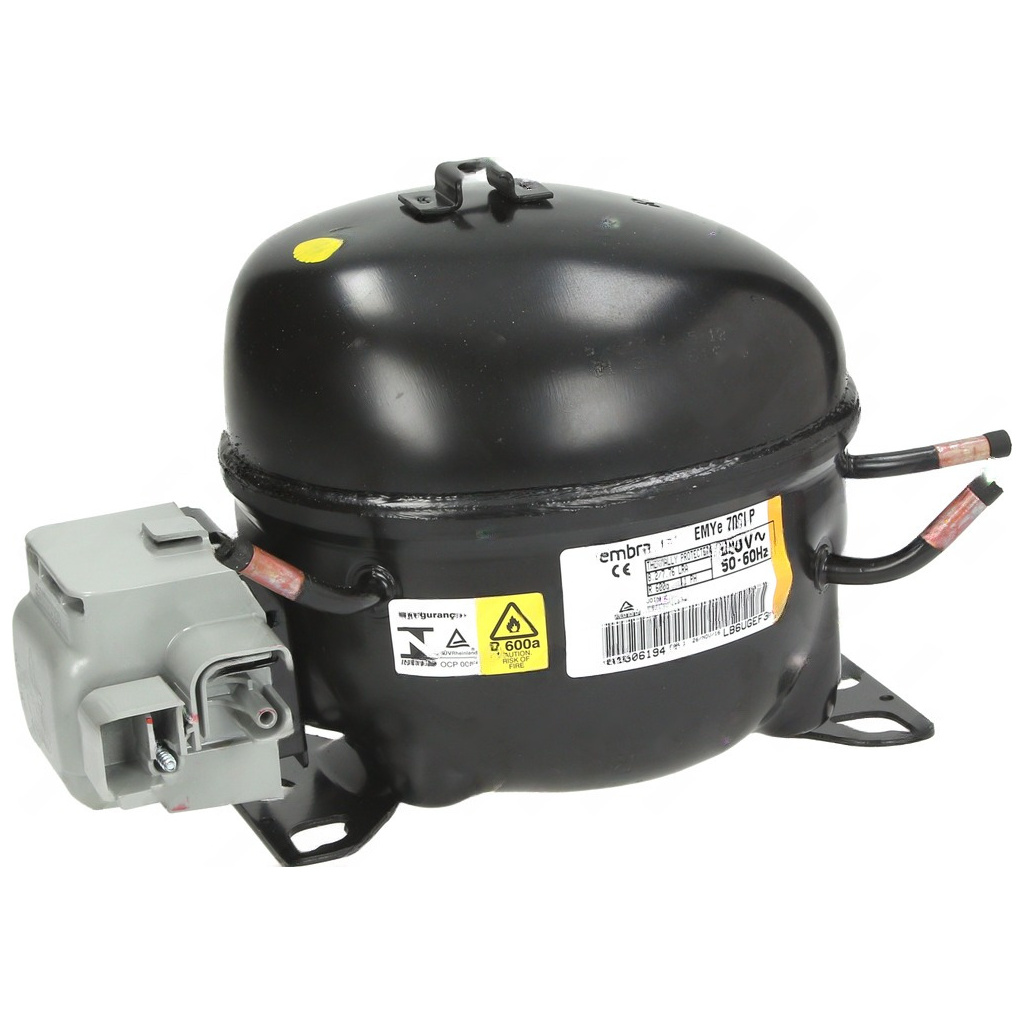 Chladicí kompresor Whirlpool 484000008469 v černém plechu, elektrická svorkovnice, měděné trubky Chladicí kompresor Whirlpool 484000008469 v černém plechu, elektrická svorkovnice, měděné trubky
