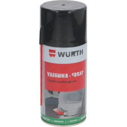 Plechovka vazelínového oleje Würth, 300 ml, černo-bílo-červený sprej se štítkem