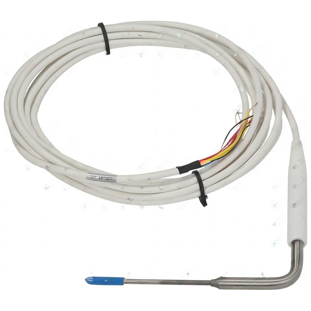 Vpichová sonda ve tvaru L, černý kabel stočený do kruhu