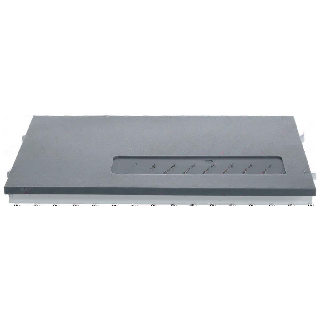Šedý obdélníkový plastový panel dvířek s podlouhlými větracími otvory Šedý obdélníkový plastový panel dvířek s podlouhlými větracími otvory