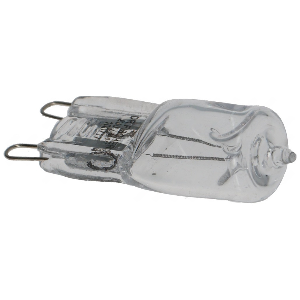 Halogenová žárovka G9 40W 230V, malá čirá žárovka se dvěma kolíky. Halogenová žárovka G9 40W 230V, malá čirá žárovka se dvěma kolíky.