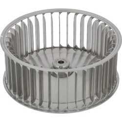 Ventilátor s hliníkovým lopatkovým kolem a středovým nábojem s otvorem pro hřídel