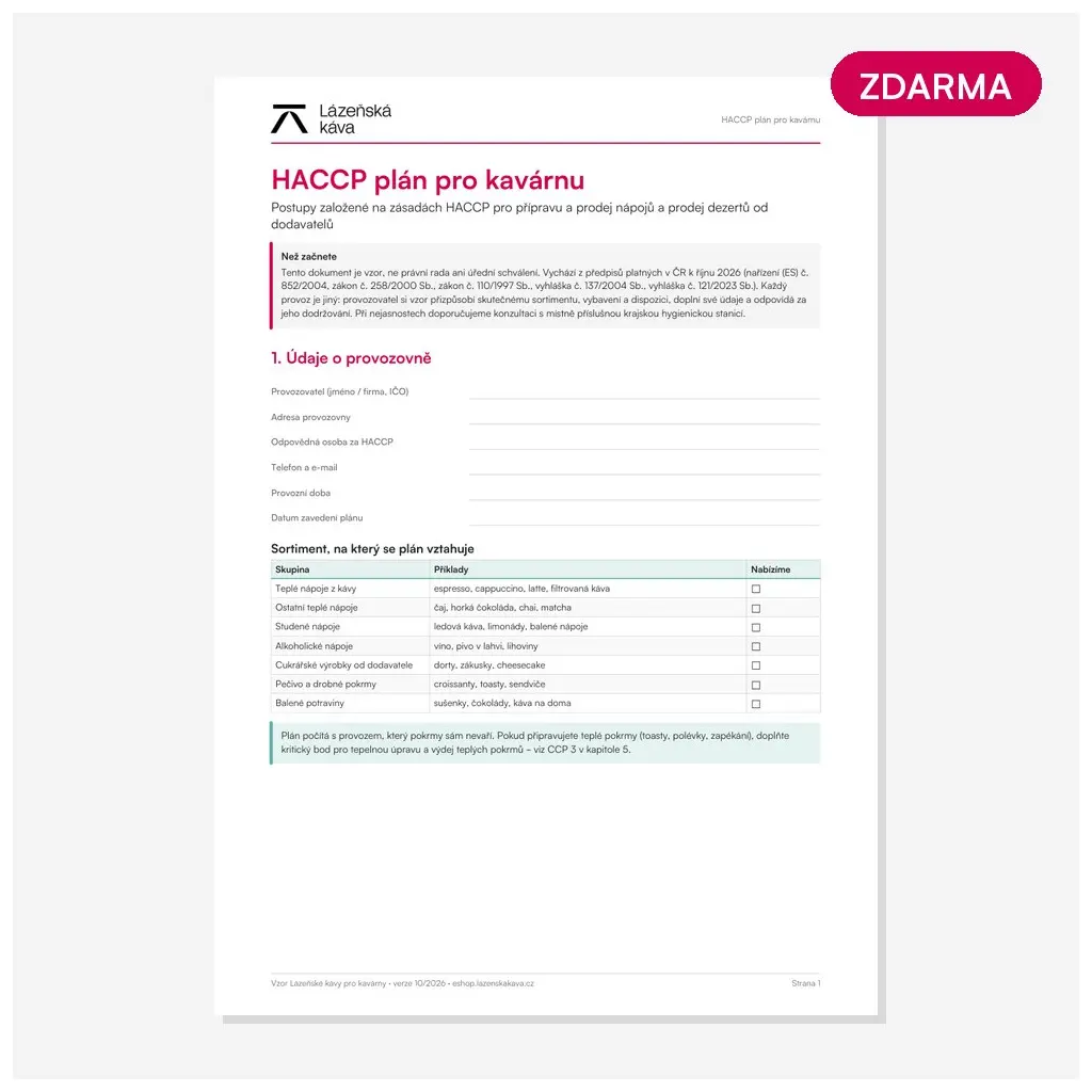 Kompletní sada vzorů pro novou kavárnu Kompletní sada vzorů pro novou kavárnu