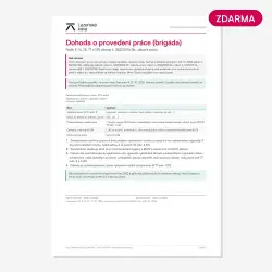 Dohoda o provedení práce (brigáda) Dohoda o provedení práce (brigáda)