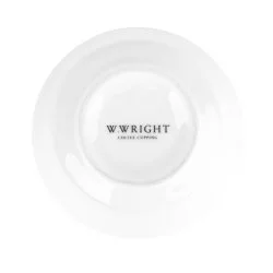 Detail na spodní stranu bílé porcelánové misky na cupping o objemu 240ml značky W.Wright 