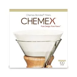 Balení papírových filtrů FC-100 pro přípravu kávy v Chemexu