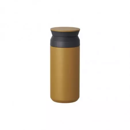 Nerezová hnědá termolahev Kinto o objemu 350 ml na bílém pozadí