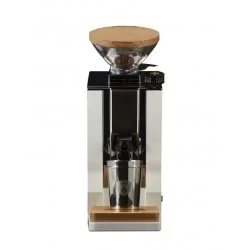 Bílý espressový mlýnek na kávu Eureka ORO Mignon Single Dose z nerezové oceli, elegantní a trvanlivý.