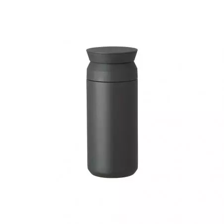 Černý cestovní termohrnek Kinto Travel Tumbler o objemu 350 ml, vhodný do auta.
