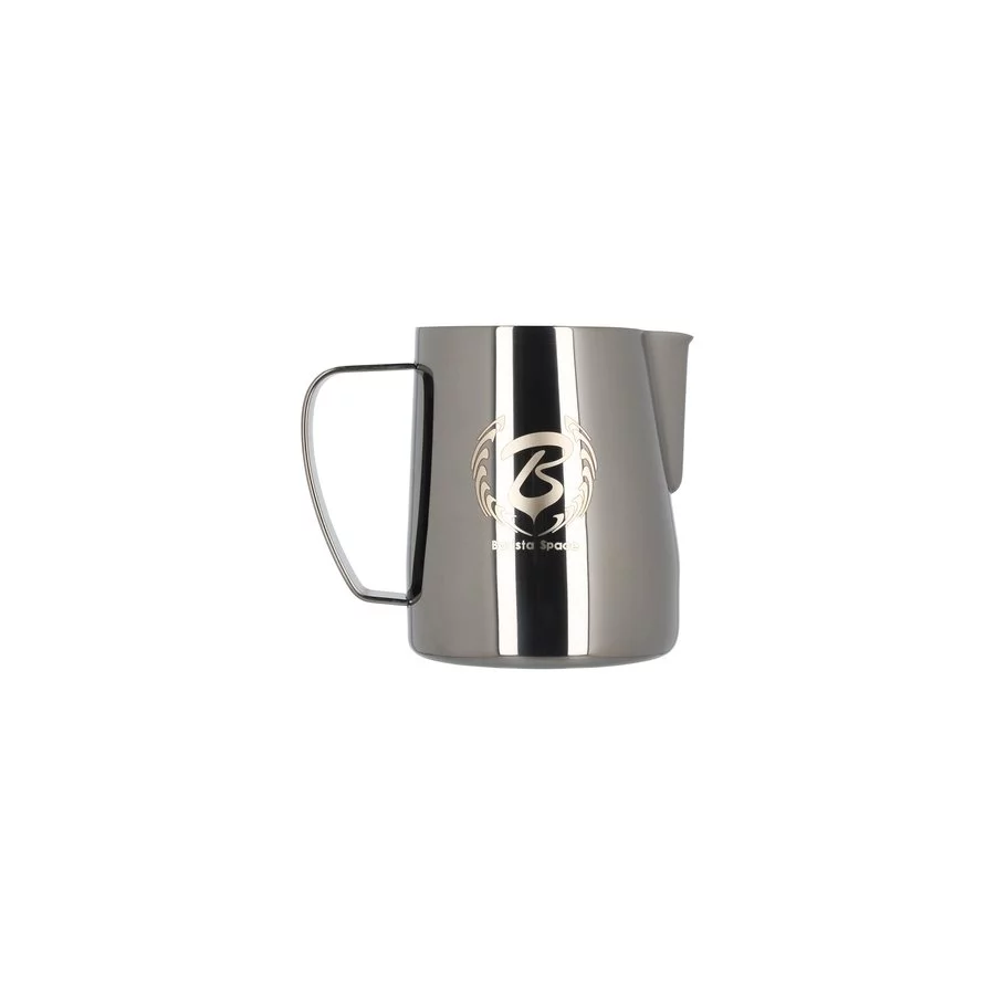 Konvička na mléko Barista Space Titanium Black 350 ml v šedé barvě, ideální pro milovníky kávy.