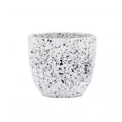Porcelánový hrnek Aoomi Mess Mug 03 o objemu 200 ml v elegantní bílé barvě.