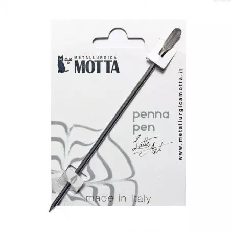 Stříbrné baristické pero na latte art v originálním balení