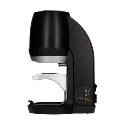 Černý automatický tamper na kávu Puqpress Q2 s průměrem 53 mm pro konzistentní přípravu kávy.