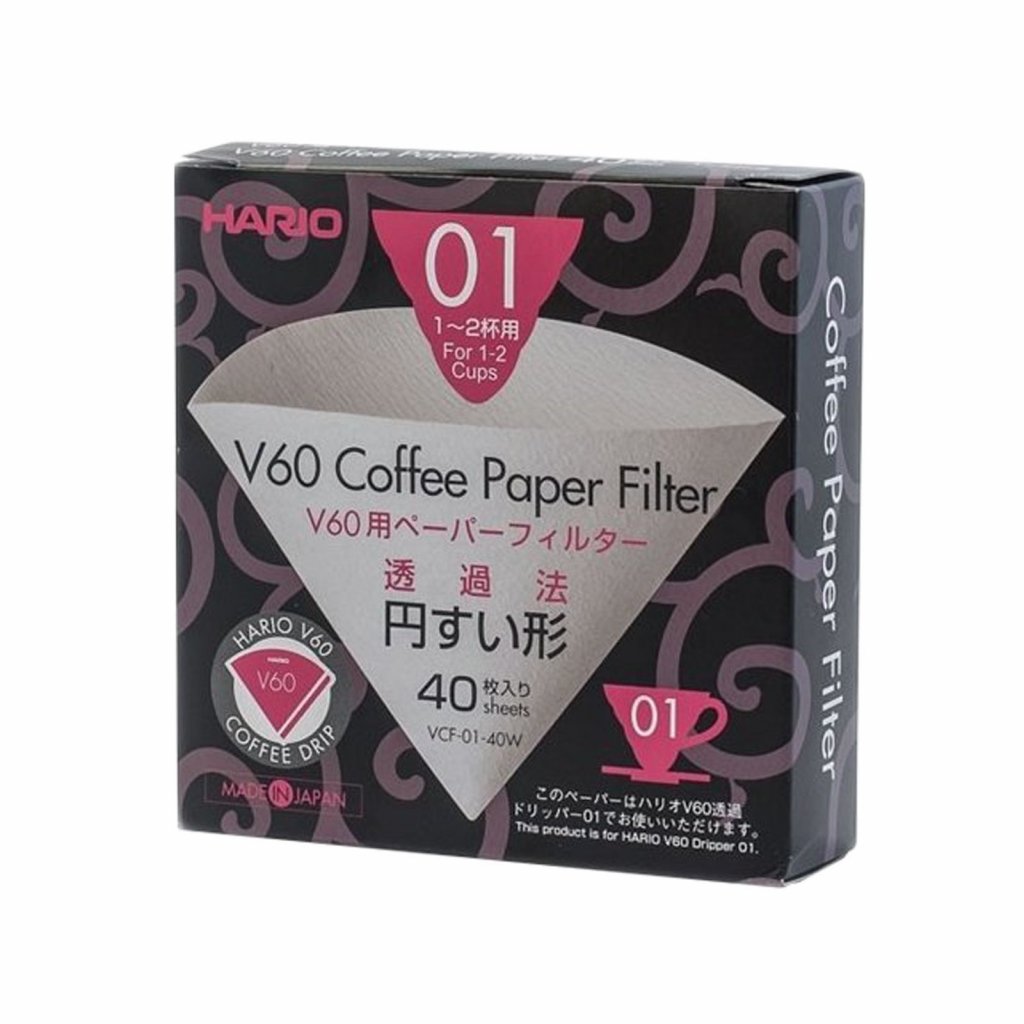 Levně Hario V60-01 papírové filtry VCF-01-40W 40 ks