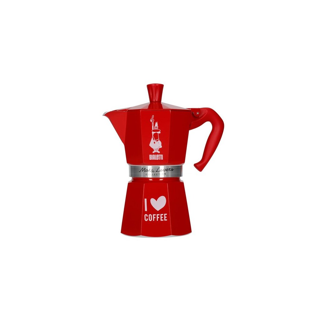 Levně Bialetti Moka Express Love 6 šálků červená