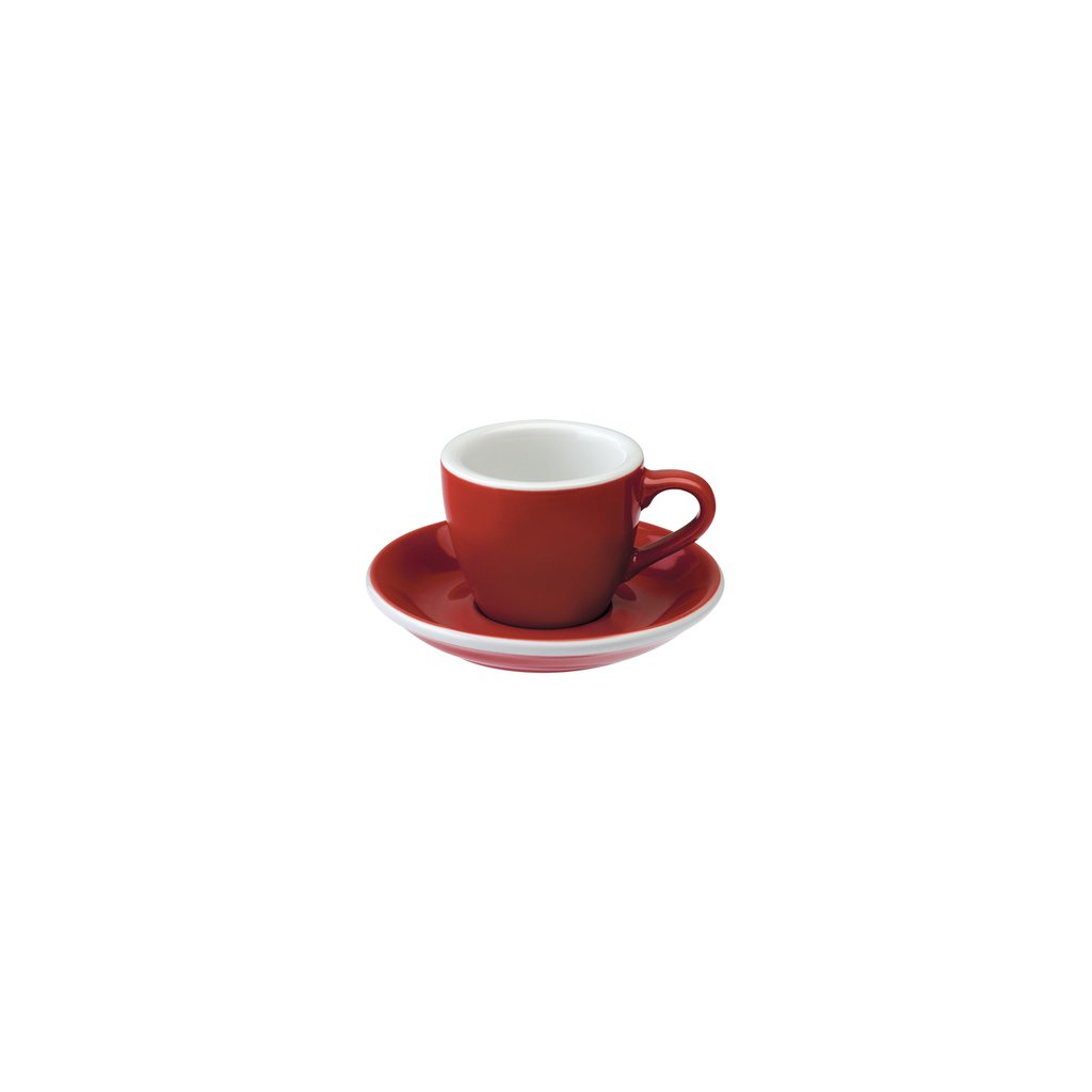 Levně Loveramics Egg - Espresso 80 ml Cup and Saucer - Red