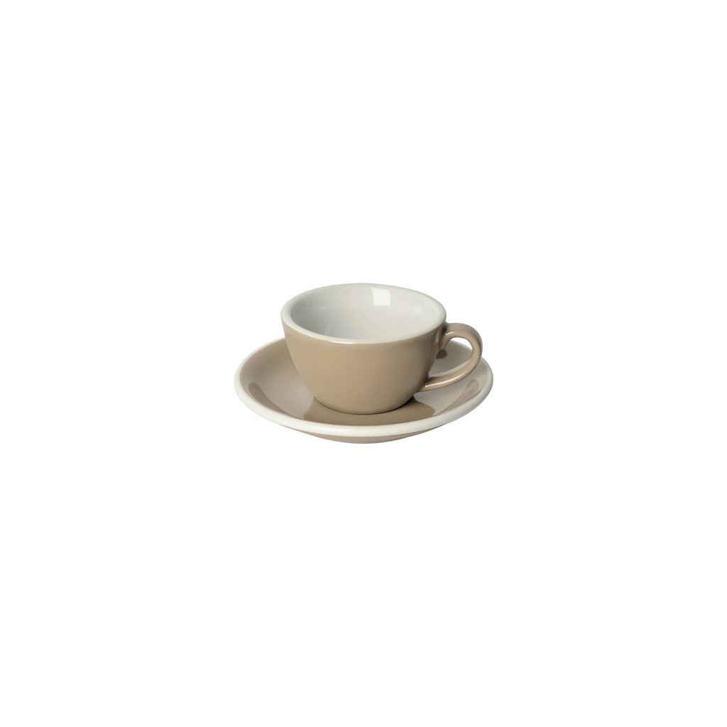 Levně Loveramics Egg - Flat White 150 ml Cup and Saucer - Taupe