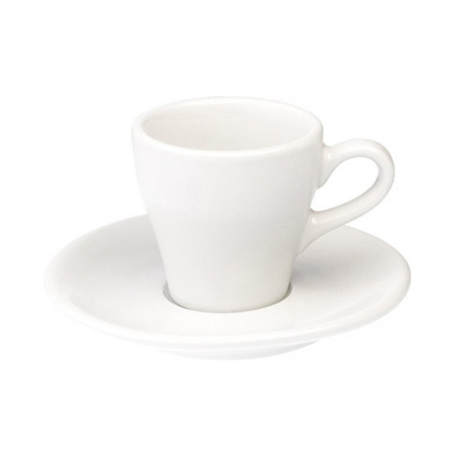 Levně Loveramics Tulip - Cup and saucer - Espresso 80 ml - White