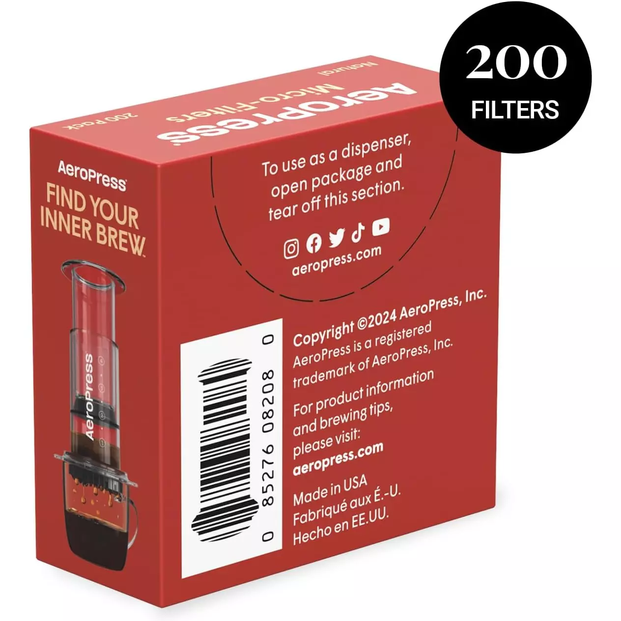 Aeropress® Micro-filters přírodní 200 kusů | Lázeňská káva