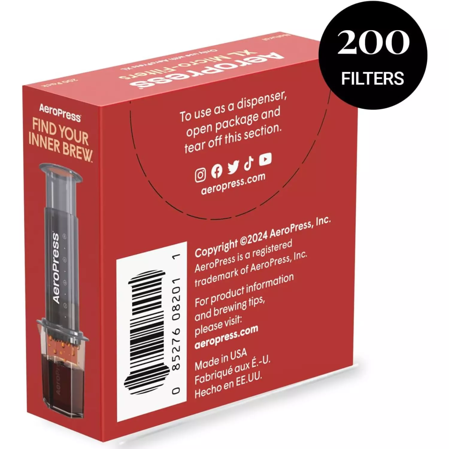 Aeropress® XL Micro-filters přírodní 200 kusů | Lázeňská káva