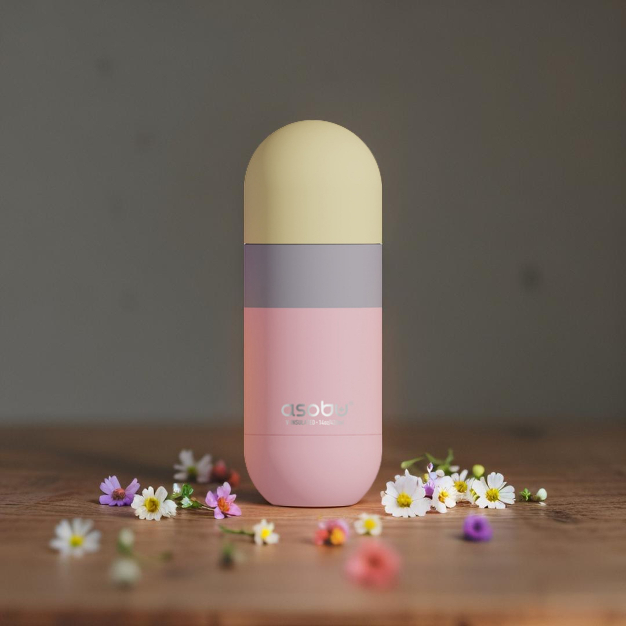Asobu Orb – pastelově oranžová termoska 420 ml