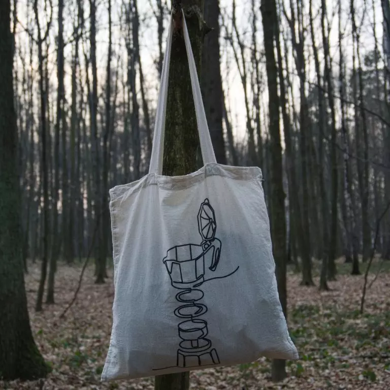 Beanie Plátěná taška s motivem portafilteru | Lázeňská káva