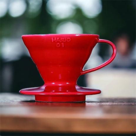 Dripper Hario V60-01 keramický červený | Lázeňská káva