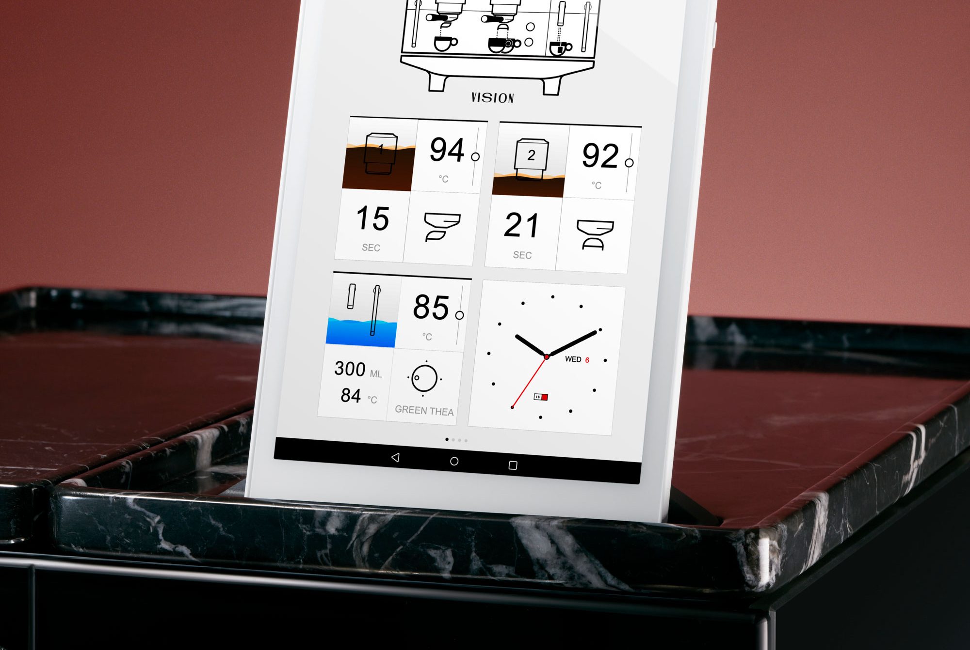 Kávovar IBERITAL: Vision 2 Gr, černý | Lázeňská káva