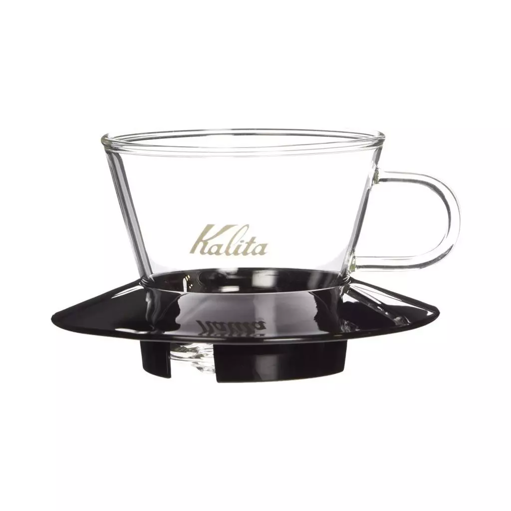 Skleněný dripper Kalita Wave černý